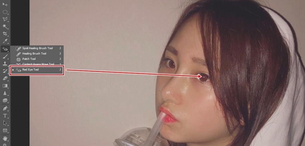 red eye tool
